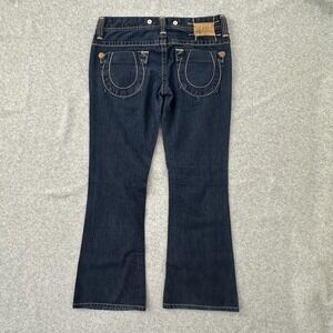 Vintage True Religion Jeans Low Rise Flare Dark Jacob Big‎ T WA82253E6 Y2K
